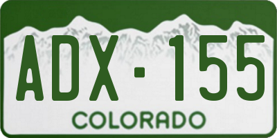 CO license plate ADX155