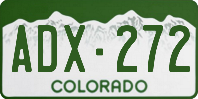 CO license plate ADX272