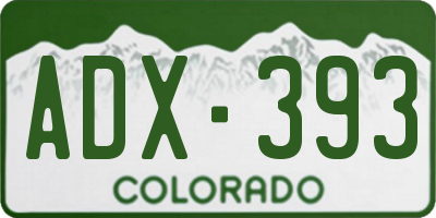 CO license plate ADX393