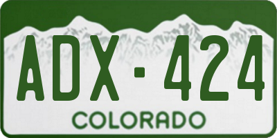 CO license plate ADX424