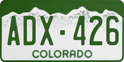 CO license plate ADX426