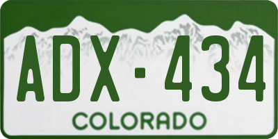 CO license plate ADX434