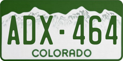 CO license plate ADX464