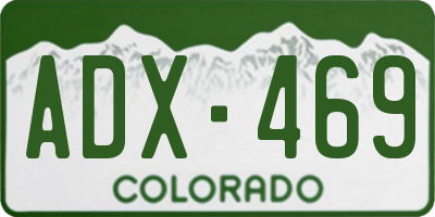 CO license plate ADX469