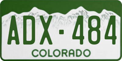CO license plate ADX484