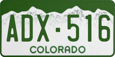 CO license plate ADX516
