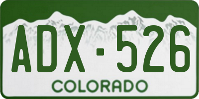 CO license plate ADX526