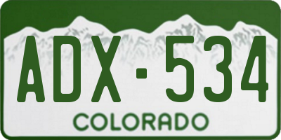 CO license plate ADX534