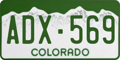 CO license plate ADX569