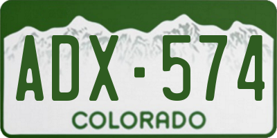 CO license plate ADX574