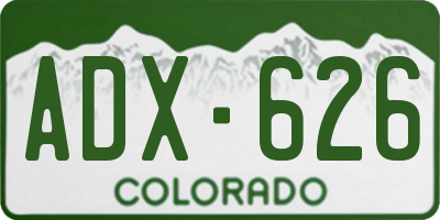 CO license plate ADX626