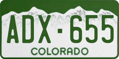 CO license plate ADX655