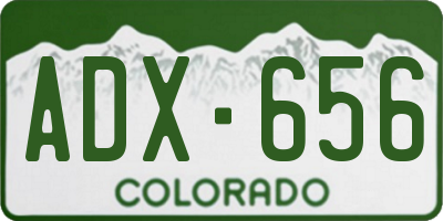 CO license plate ADX656