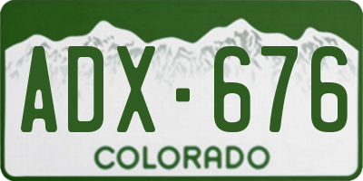 CO license plate ADX676