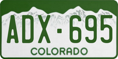 CO license plate ADX695