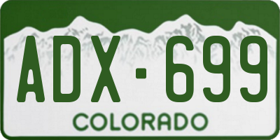 CO license plate ADX699