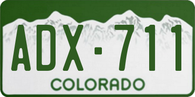 CO license plate ADX711