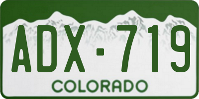 CO license plate ADX719