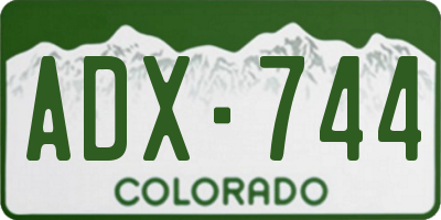 CO license plate ADX744