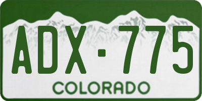 CO license plate ADX775