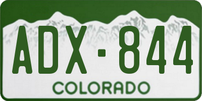 CO license plate ADX844