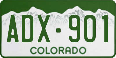 CO license plate ADX901
