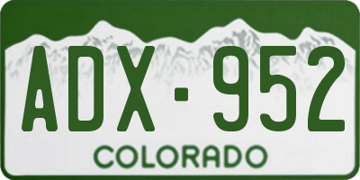 CO license plate ADX952