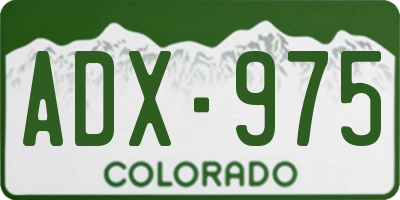 CO license plate ADX975