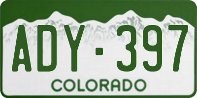 CO license plate ADY397