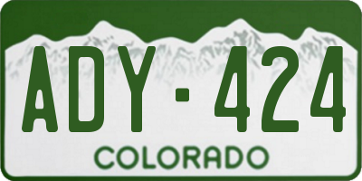CO license plate ADY424