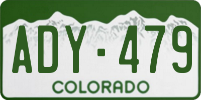 CO license plate ADY479