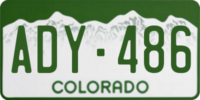 CO license plate ADY486