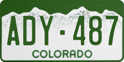 CO license plate ADY487