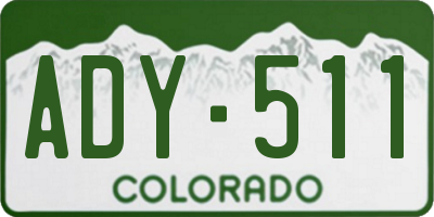CO license plate ADY511