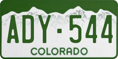 CO license plate ADY544