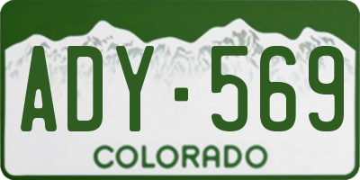 CO license plate ADY569