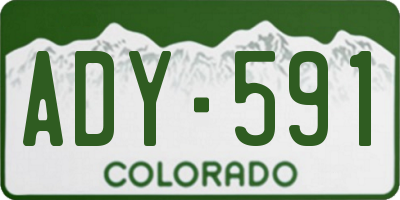 CO license plate ADY591