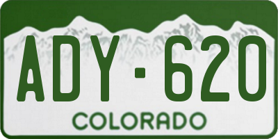 CO license plate ADY620