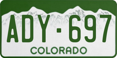 CO license plate ADY697