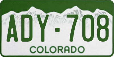 CO license plate ADY708