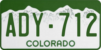 CO license plate ADY712