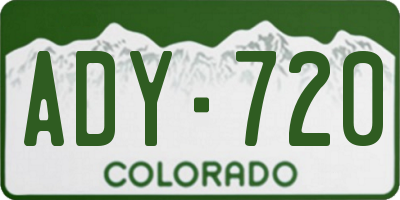 CO license plate ADY720