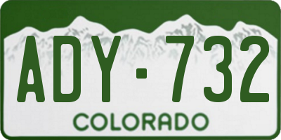 CO license plate ADY732