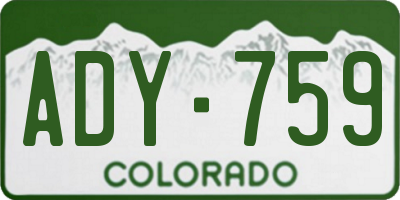 CO license plate ADY759