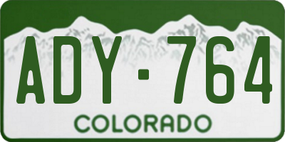 CO license plate ADY764