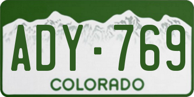 CO license plate ADY769