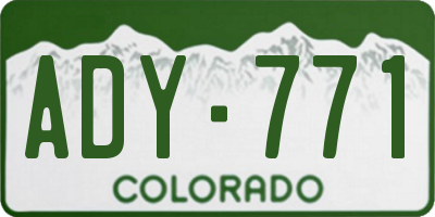 CO license plate ADY771