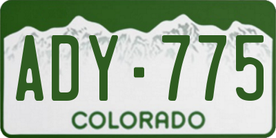 CO license plate ADY775