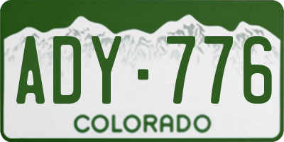 CO license plate ADY776