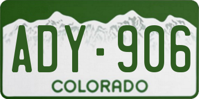 CO license plate ADY906